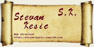 Stevan Kesić vizit kartica